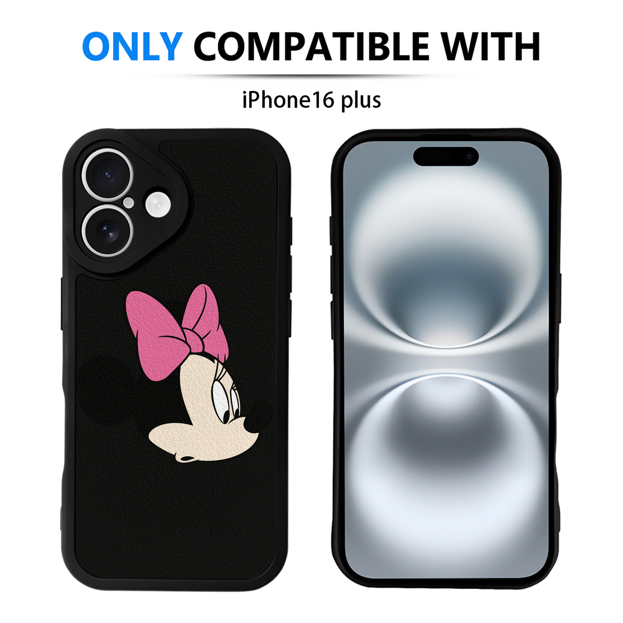 （画像用） ミッキーマウス Mickey Mouse 【iPhone 16シリーズ対応】シリコンスマホケース（レザー調） 材質：シリコン